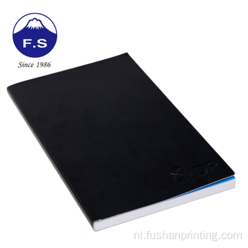 Gerecycled softcover a5 zwart kartonnen notebook